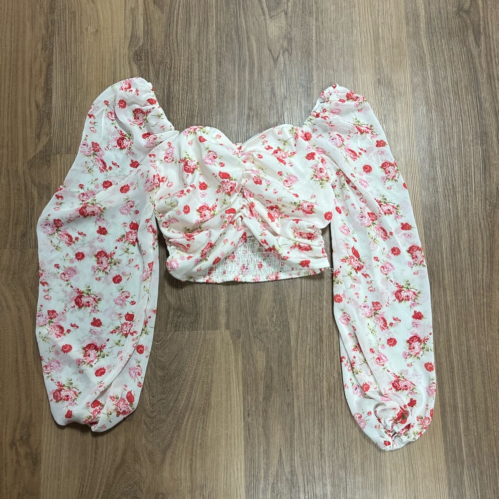 Floral Blouse Crop-Top